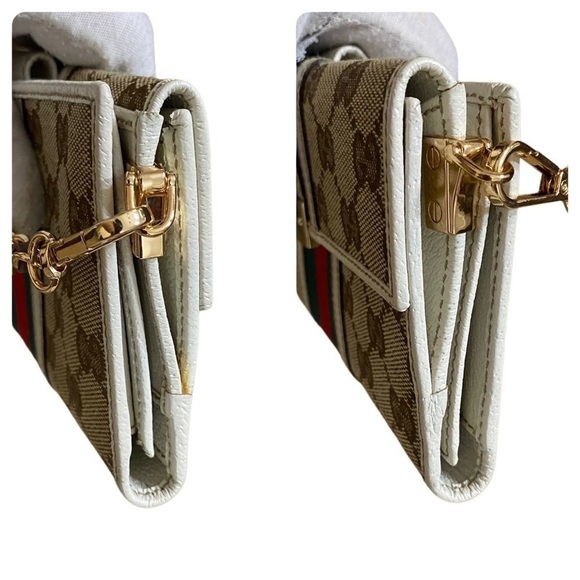 GUCCI GG Sherry Line Canvas Leather Wallet to Crossbody Bag 💼 - Picture 11 of 15